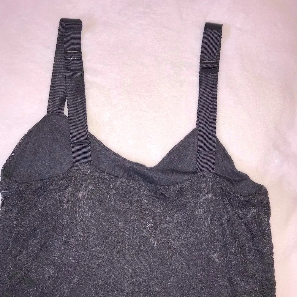 NEW Free People Black Lace Dress with Flocked Navy Blue Velvet Size XS - Picture 11 of 15